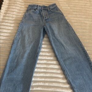 Denim Forum Light Blue Wide-Leg Denim Jeans